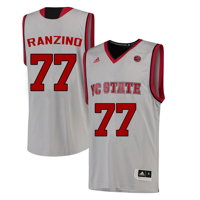 Men NC State Wolfpack #77 Sam Ranzino College Basketball Jerseys-White - Click Image to Close